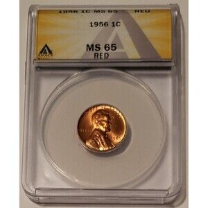 1956 Lincoln Wheat Cent MS65 RED ANACS